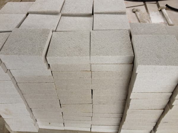 Pearl White Granite bush hammered tiles